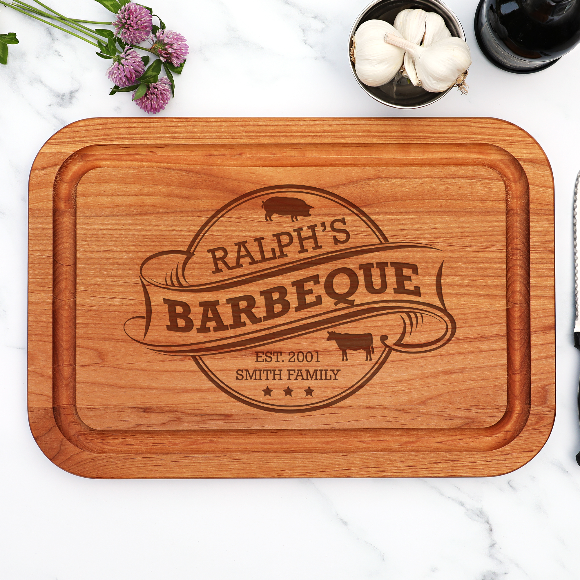 Wood Engraved Custom Cutting Board - GiGi GG GeeGee Gift - GeeGee's Kitchen-  Personalized Cutting Board