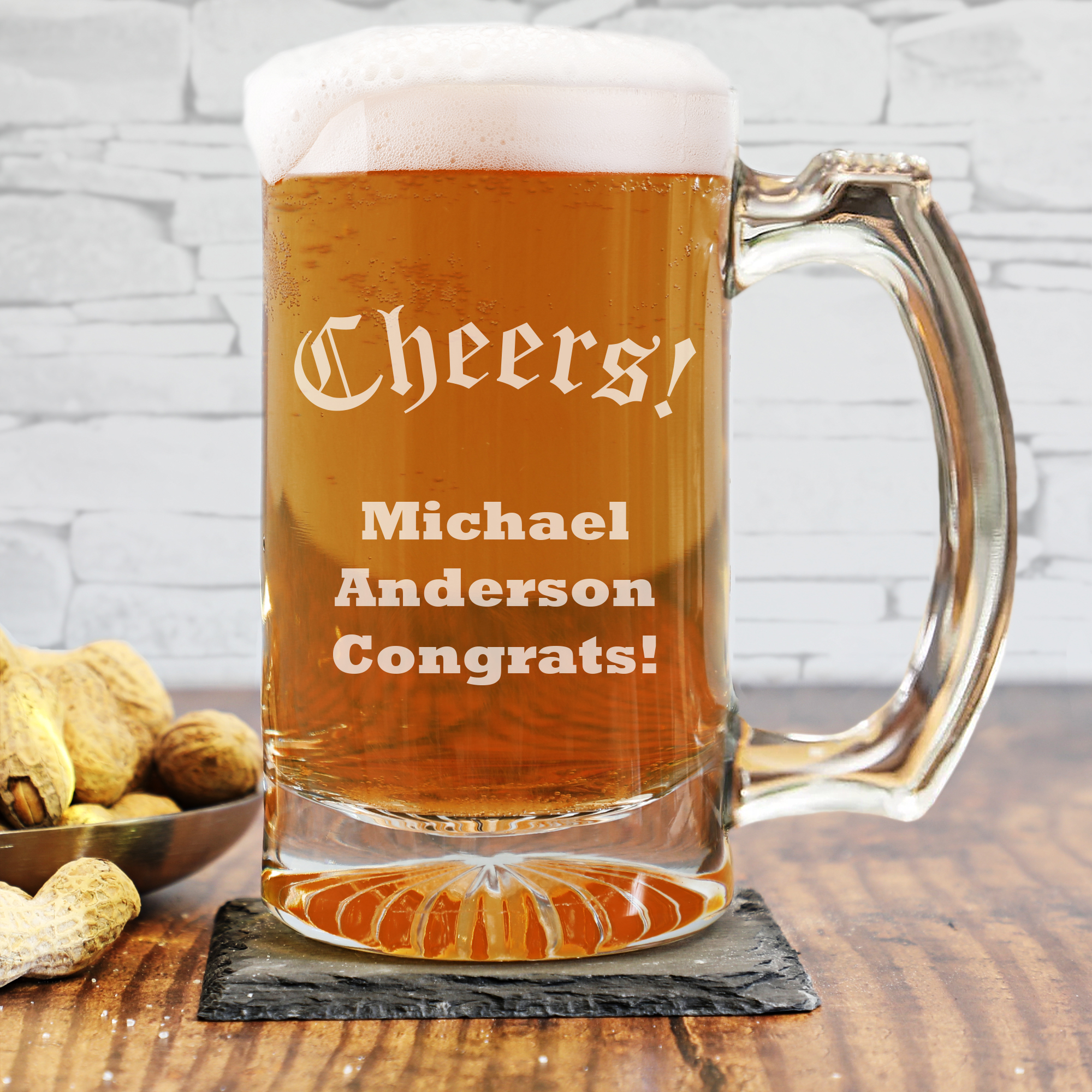 Customized Beer Can Glass-Personalized-Birthday Beer Glass-Engraved-Vintage-Cheers-Aged to Perfection-Birthday Gift-Etched Beer Glass-Barware (1)