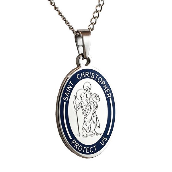 Sieraden Armbanden ID- & Medische armbanden Personalized Saint Christopher St Patron Saint Medal Christopher Necklace 
