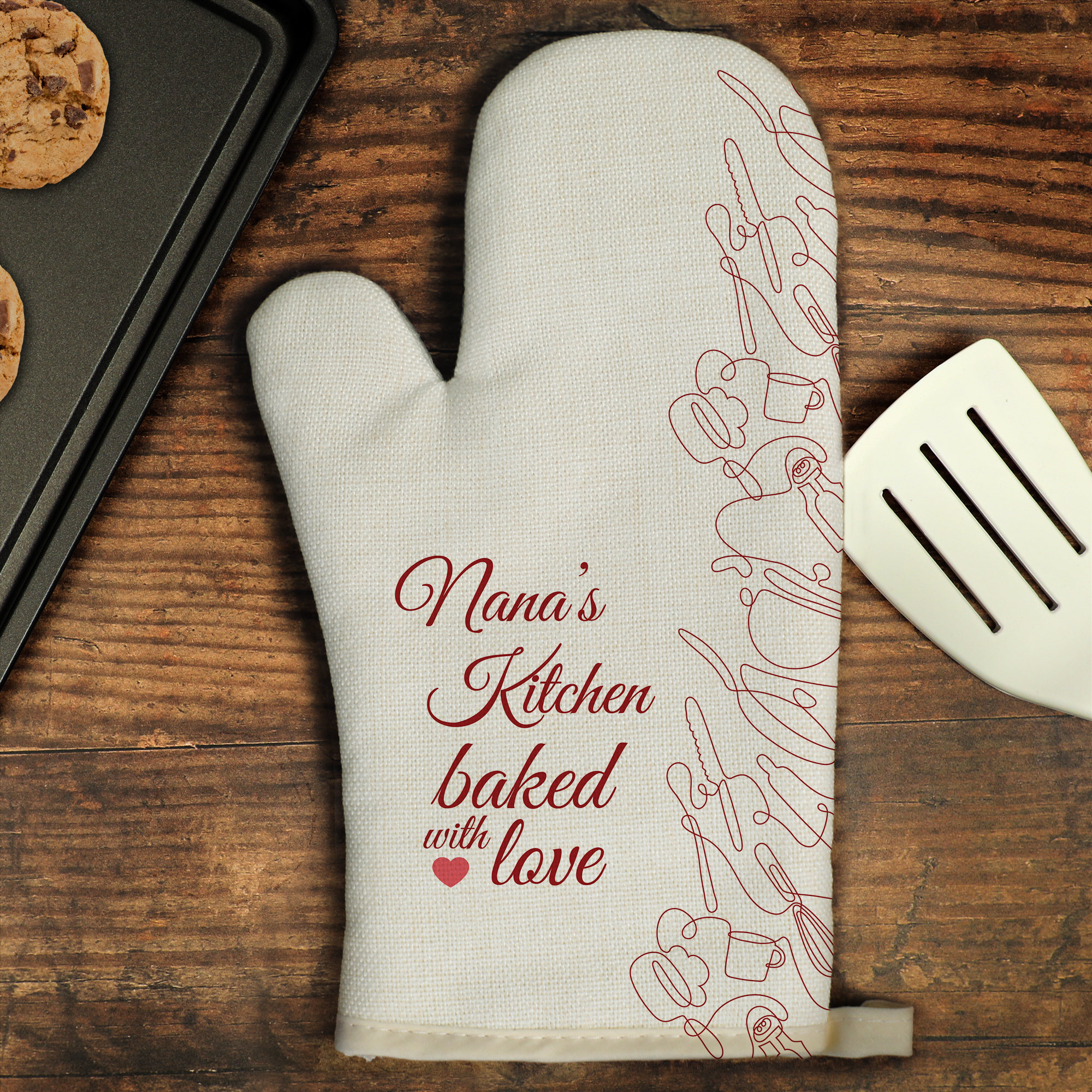 Personalised Queen Oven Mitt Kitchenware Baking Cooking Gifts Chef