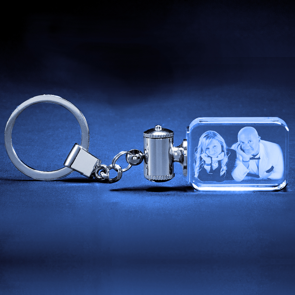 Personalized Picture Key Chain with LED Light Best Custom Gift Customized Crystal Keychain