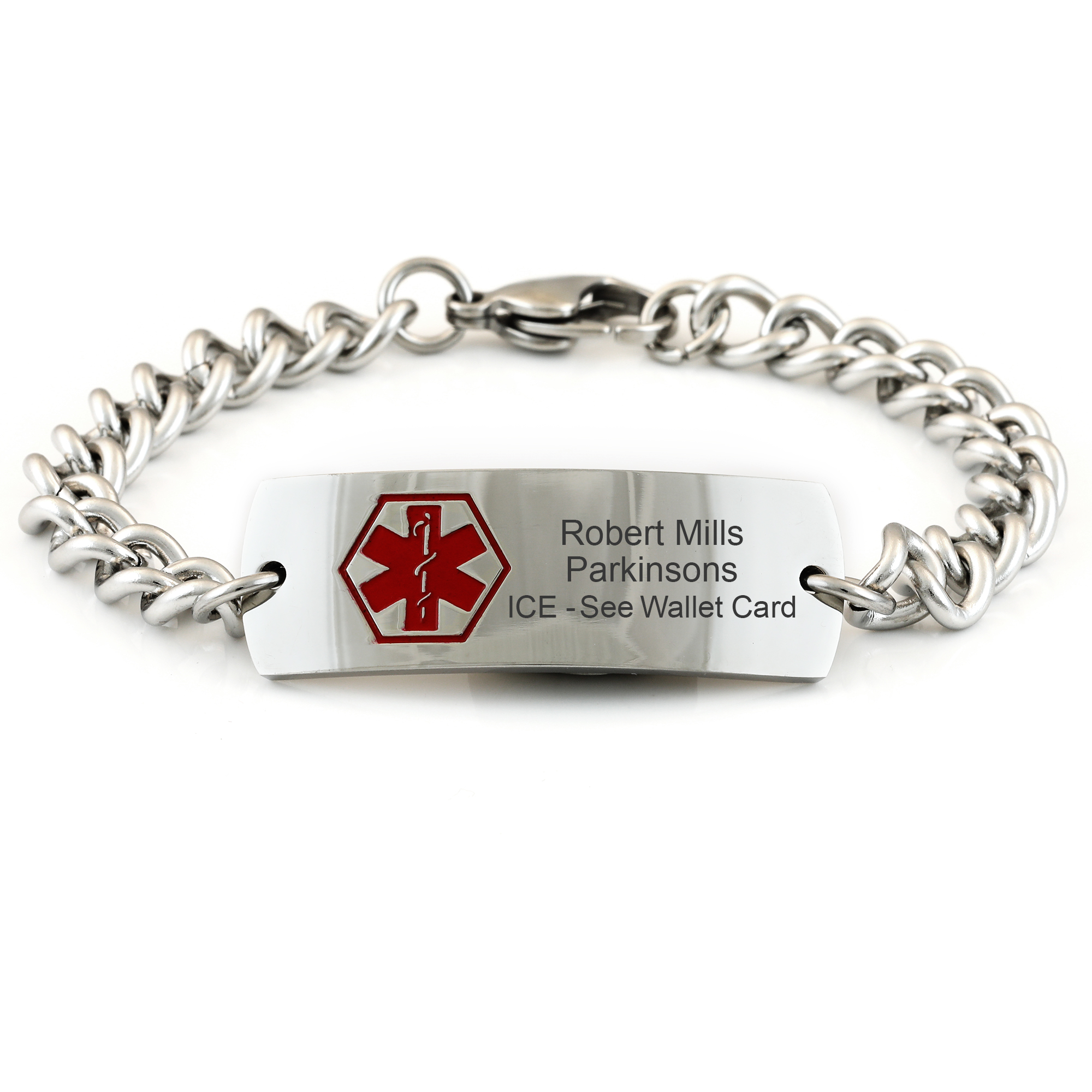MAXZOOL Personalized Customized Medical Alerting ID Bracelet Free Engraving Medical Information Bracelet Medical Bracelet Woven Bracelet for Men/Women 