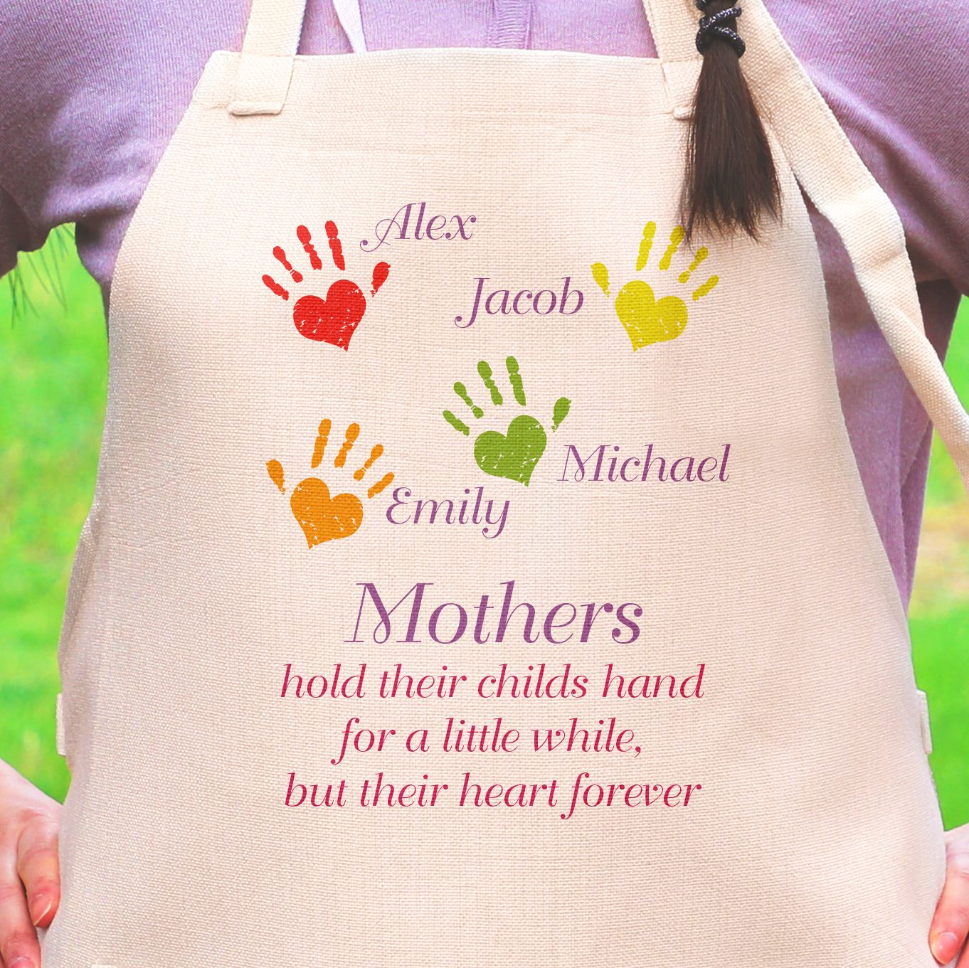Mothers Day Handprint Apron